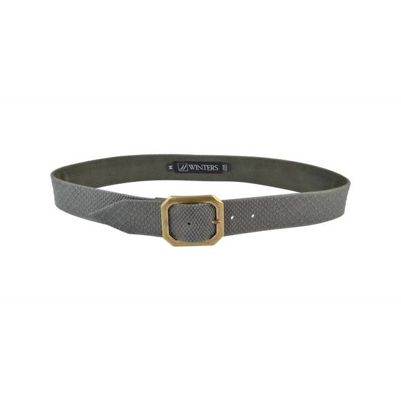 NEW JJ WINTERS kylie belt in light grey boa
